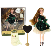 Lean Toys Emily faszív fehér macska baba baba baba