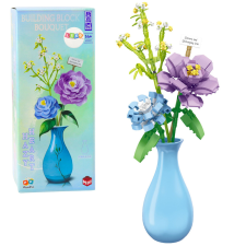 Lean Toys Építőkockák Virágok Vázában Csokor 257 db. építkezés