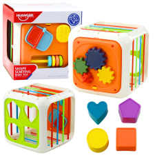 Lean Toys Érzékszervi Kocka Oktatási Gyermekeknek Válogató Rugalmas Span Színes készségfejlesztő