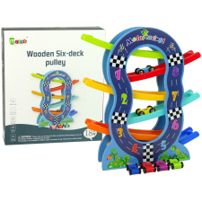 Lean Toys Fa csúszda 6 szintes autók száma készségfejlesztő
