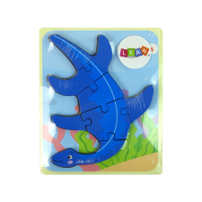 Lean Toys Fa Puzzle dinoszaurusz pterodaktilus rózsaszín plioszauruszok kék puzzle, kirakós