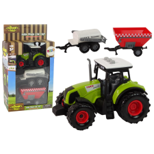 Lean Toys Farmer traktor készlet + 2 mezőgazdasági gép mezőgazdasági teherautó készlet autópálya és játékautó