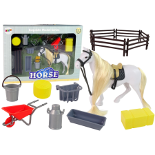Lean Toys Fésűs ló Tartozékok Homestead Hay Stable játékfigura