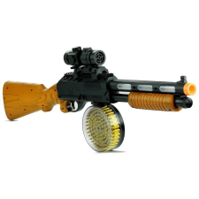 Lean Toys Géppuskafegyver AK 868-1 Shines &amp; Plays 60 cm katonásdi