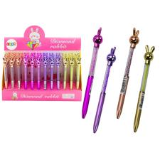 Lean Toys Golyóstoll Hare Diamonds Blue utántöltővel, 0,7 mm keverék toll