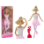 Lean Toys Gyermek baba Anlily balerina táncos szobrocska zsemle rózsaszín ruha