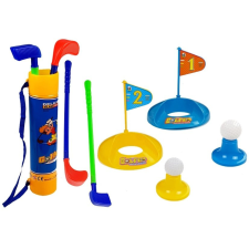 Lean Toys Gyermek golfütők lyukak zászlókkal labdákkal oktatójáték