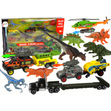 Lean Toys Helikopter Dinosaurs Járműkészlet 8 Színes Db játékfigura