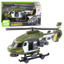 Lean Toys Katonai helikopter horog hordágy fényei khaki hangok 1:16 autópálya és játékautó