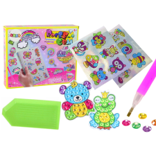 Lean Toys Készlet DIY gyémánt matricák, színes állatok matricák kreatív és készségfejlesztő