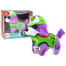 Lean Toys Kutya plüss interaktív állat sétál, ugató lila plüssfigura