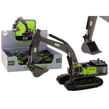 Lean Toys Lánctalpas kotró fémkanál 1:55 Fekete-zöld autópálya és játékautó