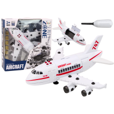 Lean Toys Large Passenger Airplane Turning Tools Lights Sounds helikopter és repülő