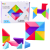 Lean Toys Mágneses Tangram Blocks Színes Puzzle Matricák 9 db.