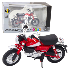 Lean Toys Motorkerékpár Retro Classic Metal Lights Red 1:12 autópálya és játékautó