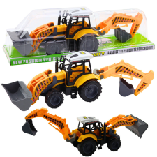 Lean Toys Nagy kotró-rakodó Mezőgazdasági Építőipari Mobil sárga autópálya és játékautó