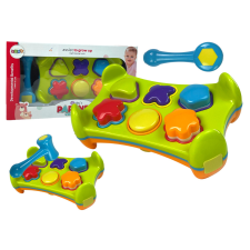 Lean Toys Oktatási kétoldalas kalapácsos lyukasztó válogatóblokkok formák készségfejlesztő