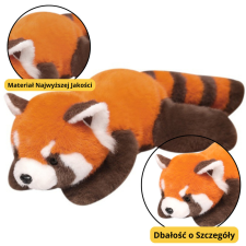 Lean Toys Plüss kabalája ennivaló Red Panda súlyozott mancsok 30 cm plüssfigura