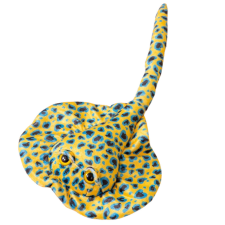 Lean Toys Plüss Stingray Mascot ennivaló, sárga pontozott 50 cm plüssfigura