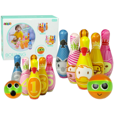Lean Toys Puha bowling szett 6 részes színes számokkal oktatójáték