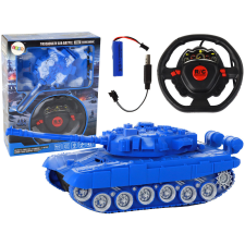 Lean Toys R/C Tank Távirányítós Fények Hang Kék 1:18 27MHz távirányítós modell
