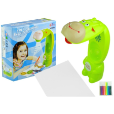 Lean Toys Rajzprojektor Tehén 3 Korongjelölők Zöld 3 az 1-ben kreatív és készségfejlesztő