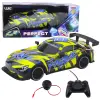 Lean Toys RC versenyautó világító karosszériával, sárga