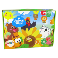 Lean Toys Rejtvények gyerekeknek Animal Puzzle 100 db. puzzle, kirakós