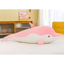Lean Toys Rózsaszín delfin plüss kabalafigura 50 cm plüssfigura