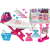 Lean Toys Rózsaszín vasaló készlet Vasalódeszka akasztók