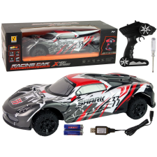 Lean Toys Sportautó R/C 1:8 szürke fehér távirányítós modell
