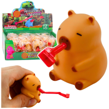 Lean Toys Squishy Capybara trombitával és csöves bronz figurával 7cm kreatív és készségfejlesztő