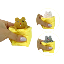 Lean Toys Squishy Cheese Mouse Squishy Sensory Mouse Pop It játékfigura