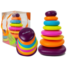 Lean Toys Színes karikák piramisa babának készségfejlesztő
