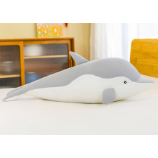 Lean Toys Szürke delfin plüss kabalafigura 70 cm plüssfigura