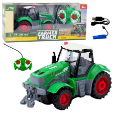 Lean Toys Távirányítós RC mezőgazdasági traktor zöld 1:24 távirányítós modell