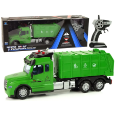 Lean Toys Távirányított szemeteskocsi Pilot 2.4G fények zölden szól távirányítós modell