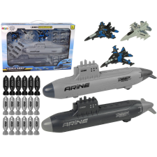 Lean Toys Tengerészeti tengeralattjáró hadsereg beállítása Jets Bombshells autópálya és játékautó