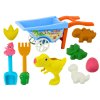 Lean Toys Toczka homokos játékok készlete, hat forma, öntözőkanna, dinoszauruszok