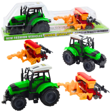 Lean Toys Traktor mezőgazdasági traktor vetőgép mezőgazdasági gép készlet autópálya és játékautó