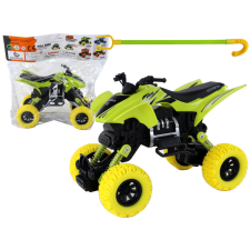 Lean Toys XC Quad Vehicle súrlódó hajtás zöld autópálya és játékautó