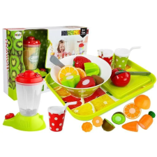 Lean Toys Zöldség és gyümölcs készlet akkumulátoros turmixgéppel és tálcával konyhakészlet