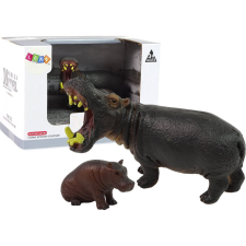 leantoys 2 Db Figurából Álló Készlet Víziló Kölyökkel 12312 (12312) játékfigura