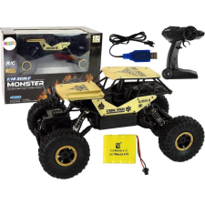 leantoys Auto Rc High Wheels 1:18 Műanyag Fekete Arany 15793 (15793) autópálya és játékautó