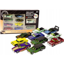 leantoys Autórugó Készlet - 1:64, Fém, 10 db ( ) autópálya és játékautó