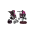 leantoys Babakocsi, fekete, rózsaszín pöttyös, 2 az 1-ben, LeanToys, 7706