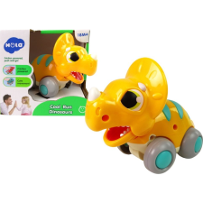leantoys Dinoszaurusz A Kerekeken Sárga Triceratops Figura 12668 (12668) játékfigura