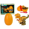 leantoys Dinoszaurusz Tyrannosaurus Rex Készlet - Tojással, DIY Csavarhúzóval, Narancssárga (10412)