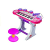 leantoys Elektromos orgona gyerekeknek, állvánnyal, üléssel, mikrofonnal és USB csatlakozóval, LeanToys, rózsaszín, 3466