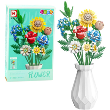 leantoys Építőelemek Csokor Virágok Vázában Színes 618el- 25142 (5905991062097) építkezés